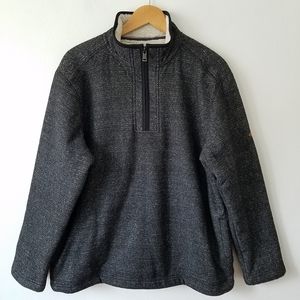 Orvis Brighton 1/4 Zip Sherpa Lined Longsleeve Pull-over Sweater L